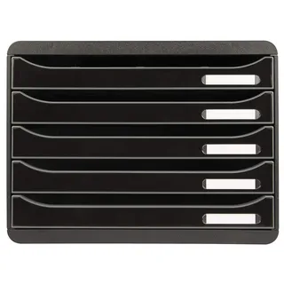 Exacompta Schubladenbox Big-Box Plus 30,5 x 29 x 38,8 cm 27-tlg. schwarz