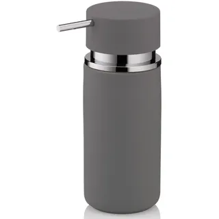 kela Seifenspender 300 ml PER, Seifenspender grau Keramik, rutschfeste Oberfläche, Pumpflasche, Spülmittelspender, matt
