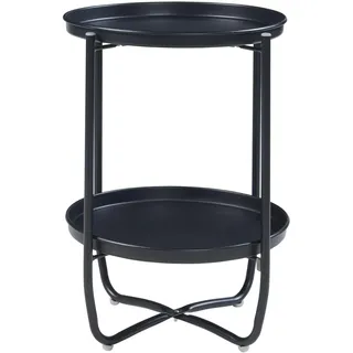 [en.casa] Tabletttisch Ø 40 x 57,5 cm Schwarz