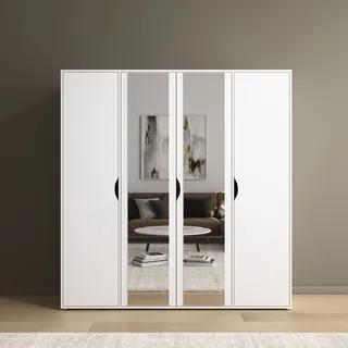 Rauch »Kleiderschrank Schrank Garderobe Wäscheschrank NARAI mit Spiegel« in 3 verschiedenen Ausstattungen BASIC/CLASSIC/PREMIUM, Griffausfräsungen für eine grifflose Optik TOPSELLER MADE IN GERMANY,