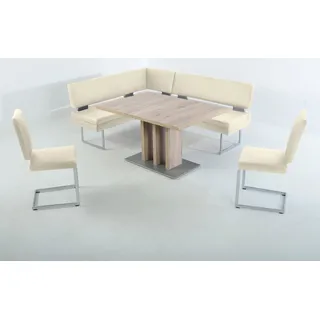 K+W Komfort & Wohnen Essgruppe 4 Stk. tlg. langer Schenkel links oder rechts, 2 Freischwinger, 1 Funktionstisch,