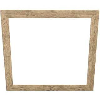 EGLO Deko-Rahmen aus Holz, Zubehör für LED Panel Salobrena 60 x 60 cm, quadratischer Holz-Rahmen in Hell-Braun geflammt