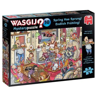 JUMBO Spiele Jumbo 81905 Wasgij Mystery 10 Endlich Frühling! 1000 Teile Puzzle