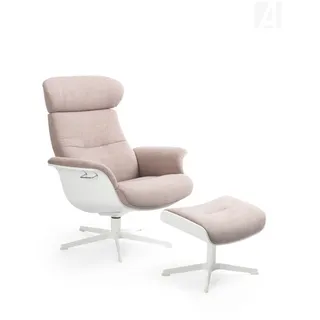 CONFORM Relaxsessel TIMEOUT mit Alu-Fuß weiß, MATTIS Soft Pink
