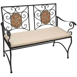 Bank LUCCA 2-sitzer, Eisen schwarz mit Mosaikeinlagen