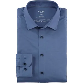 OLYMP Businesshemd »No. Six 24/Seven super slim« in bequemer Jersey-Qualität, blau