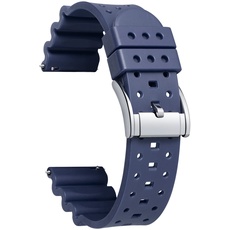BINLUN Silikon Uhrenarmbänder 20 mm/22 mm/24 mm Weich Schnellverschluss Gummi Uhrenarmbänder Sport Smartwatch Ersatzarmbänder für Herren/Damen 6 Farben