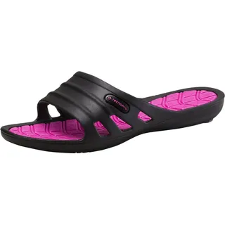 TECNOPRO Damen Badesandale Slide Shui, 36 Slingback Sandalen, Schwarz (Schwarz/Pink 000)