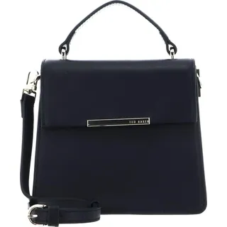 Ted Baker Leder Handtasche Umhängetasche Reylynn Bar Detail Top Handle Bag Navy dunkelblau - Dunkelblau
