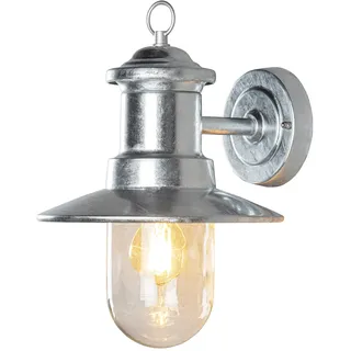 Konstsmide Außenwandleuchte Glas/Metall/Stahl 305,0 cm inkl. Bewegungsmelder silber