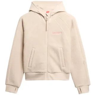 Superdry Active Tech Fleece Reißverschlusspullover - Off Grey - XL