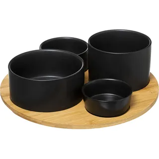 Sg secret de gourmet - Aperitif-set 5-teilig "modern wood - Schwarz