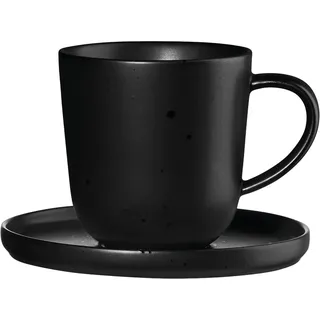 Asa Espressotasse mit Untertasse Kuro Schwarz (2-teilig) - Schwarz