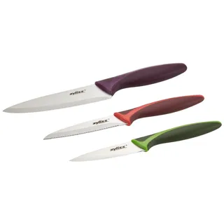 Zyliss Küchenmesser Set 3-teilig - Grün, Rot, Lila