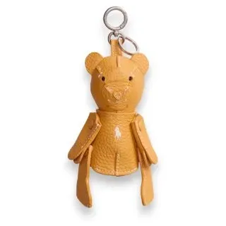 Polo Ralph Lauren für Damen. 427P13276011 Polo Bear Leder-Taschenanhänger orange (OSFA), Lässig