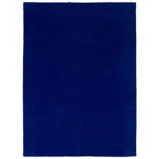 carpetfine Wollteppich Gabbeh Lola Uni, rechteckig, Höhe: 14 mm, mit natürlichem Pflanzenmaterial von Hand gewebt, auch in Rund blau 200 cm x 250 cm x 14 mm