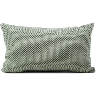 Gözze - Kissen Sven, Dekokissen in genoppter Optik, Weiches Sofakissen mit Füllung, 100% Polyester, 30 x 50 cm - Eukalyptus