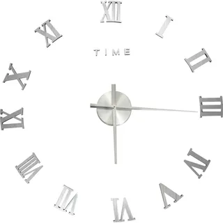 vidaXL 3D-Wanduhr Modernes Design Silbern 100 cm XXL - Silber