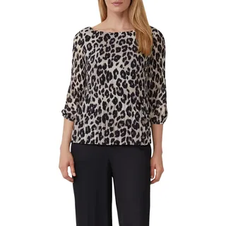s.Oliver Plissierte Bluse mit All-Over-Print Bunt 40