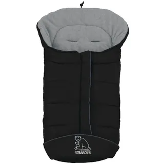 Fußsack HEITMANN FELLE "Eisbärchen - Winterfußsack Copy Fleece", Baby, grau (anthrazit), Polyester, Fußsäcke Fußsack, mit Fleecefutter, Mumienform möglich, für Kinderwagen, waschbar