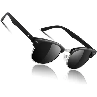 CGID Sonnenbrille Halbrahmen polarisiert UV400 Uni retro design