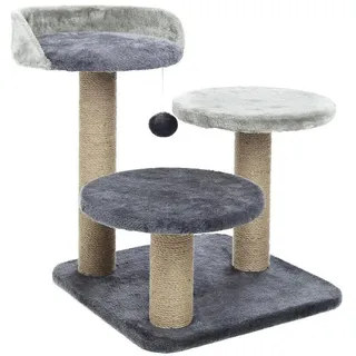 Golden Dreams Kratzbaum mit drei Säulen und hängendem Katzenspielzeug Ferribiell