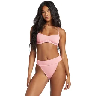 Bade-Shirt BILLABONG "Summer High Kensley", Damen, Gr. M, Cup B, rosa (flamingo), Obermaterial: 69% Polyester, 23% Polyester, 8% Elasthan., Bikini-Oberteile Bade-Shirt
