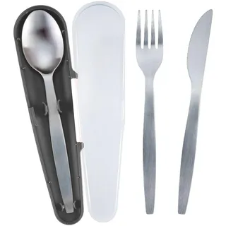 Westmark Besteck-Set – Praktisches Besteck-Set mit Messer, Gabel und Esslöffel in einer Mitnahmebox, ideal für Camping, Festival und Picknick – Edelstahl