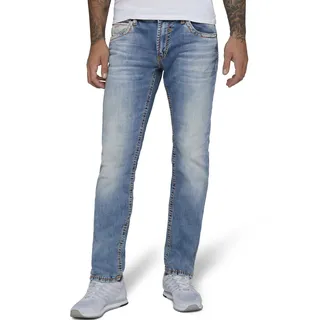 Camp David Straight-Jeans »NI:CO:R611«, mit markanten Steppnähten blau