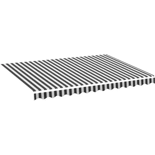 vidaXL Markisenbespannung Anthrazit und Weiß 3,5x2,5 m - Grau