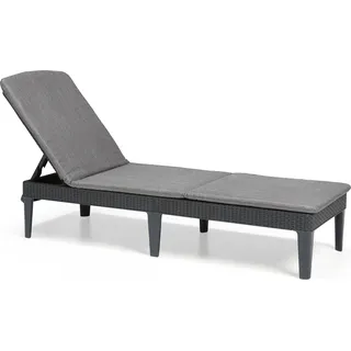 Allibert sunlounger Liege Jaipur inkl. Auflage, Farbe Graphit/Grau - Grau