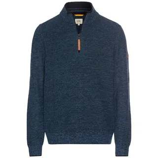 camel active Herren Pullover aus einem Baumwollmix Blau, menswear-3XL