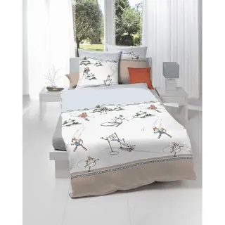 KAEPPEL Biber Kinderbettwäsche Auf schnellen Kuf 135x200 cm + 80x80 cm