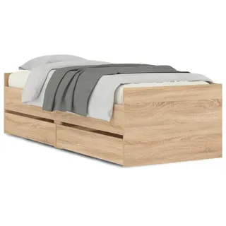 vidaXL Bettgestell mit Schubladen Sonoma-Eiche 90x200 cm