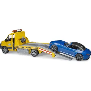 Bruder 02675 MB Sprinter Autotransporter mit Light - Sound Modul und Roadster