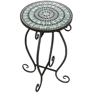 Costway Mosaiktisch Ø 30 x 50 cm grau/schwarz