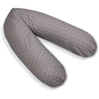 pic Bear Premium Stillkissen - hochwertiges Schwangerschaftskissen - anschmiegsames Lagerungskissen aus Baumwolle - schadstofffreies Seitenschläferkissen (Little Stars Grey, 194 cm Premium)