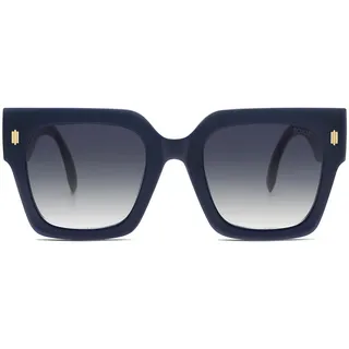 SOJOS Sonnenbrille Damen Groß Vintage Retro Quadratisch Cateye Rahmen UV400 Schutz Klassische Outdoor Moderne eckig Übergroß Sonnenbrillen SJ2194 mit C8 Milchig Blau/Milchig Rot Rahmen