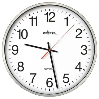 Peweta Wanduhr 25,0 cm 44.130.213 silber/weiß