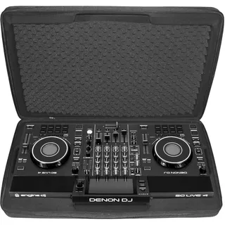 UDG Creator Hardcase für Denon DJ SC Live 4 - Professionelle DJ Schutzhülle aus DuraShock Eva, Wasserabweisend mit Noppenschaum und Schultergurt - Schwarz (U8319BL)