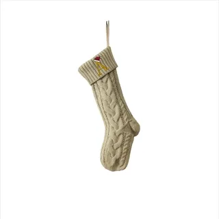 INF Personalisierter gestickter Buchstaben A Weihnachtsstrumpf - Festliche Dekoration