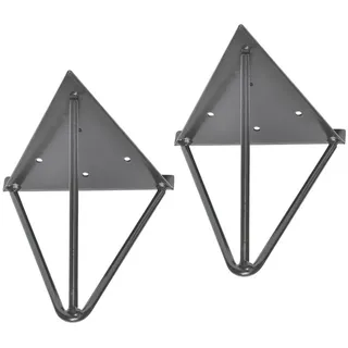 Ml-Design Regalhalterung , Grau , Metall , 16x18.5x15.5 cm , Wohnzimmer, Regale, Wandregale