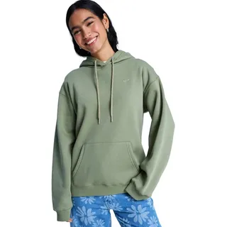 Hoodie ROXY "Surf Stoked Brushed", Damen, Gr. XXL, grün (olivgrün), Obermaterial: 60% Baumwolle, 40% Polyester., Sweatshirts Hoodie