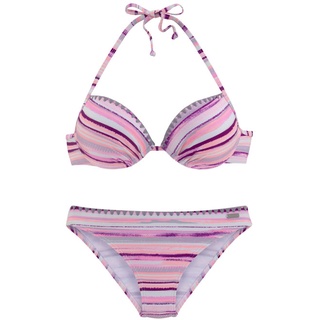 VENICE BEACH Push-Up-Bikini Damen lachs-bedruckt Gr.34 Cup C