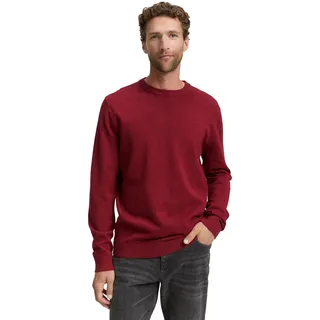 Tom Tailor Herren 1039805 Pullover, 38762 - Dark Samba Red Melange, XL