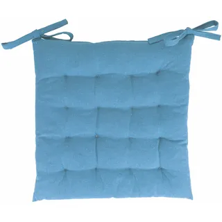 GALILEO SpA Sibilla Stuhlkissen mit Bändern, 40 x 40 cm, staubblau, 5 Stück