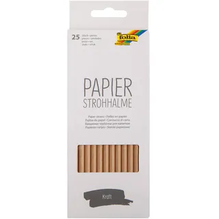 Folia Strohhalme KRAFT braun