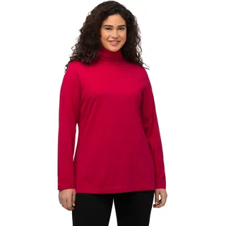 Ulla Popken Damen Basic-shirtrolli T-Shirt, Rot, 46-48 EU