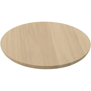 Schöner Wohnen Tablett , Eichefarben , Holz , Eiche , massiv , rund , 40x2.6x40 cm , Geschirr, Tischkultur & Serviergeschirr, Tabletts