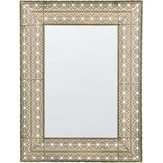 Beliani Wandspiegel Dehradun 60 x 90 cm Gold